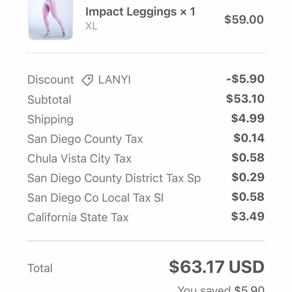 Dfyne Impact Leggings - Picture 5 of 5